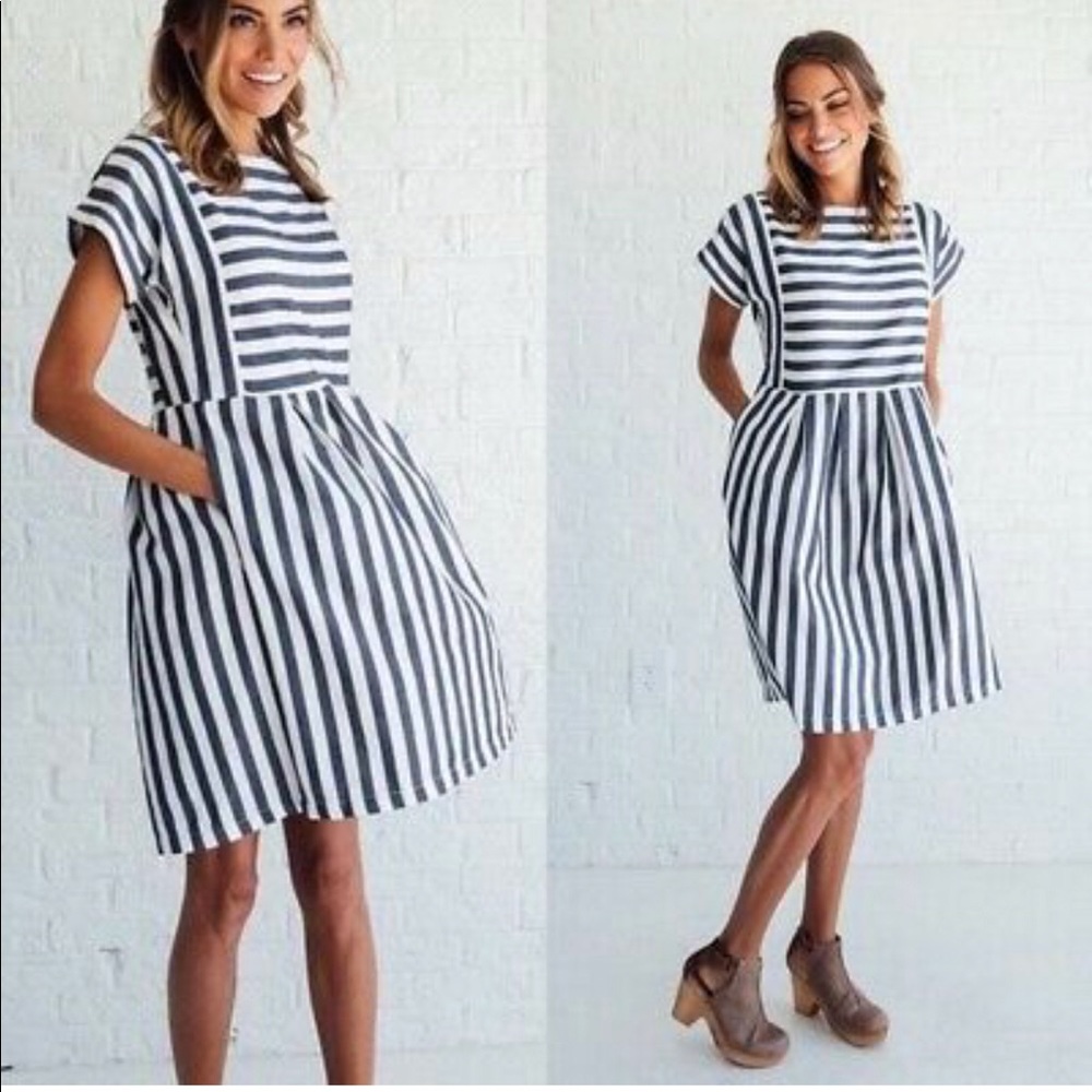 Clad & Cloth striped dress